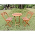 thumbnail image 3 of International Caravan Acacia Folding Bistro Set (Set of 3), stain, 3 of 3