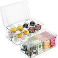 thumbnail image 2 of Sorbus Organizer Storage Bins with Hinged Lids & Removable Compartments - Kitchen Pantry Organizer Box for Tea Bags, Candy's, and Small Household Items, 2 of 7