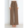 thumbnail image 2 of Pantalones Casual Cintura Suelta Color Puro Elegante Traje De Viaje Pantalones Para El Lugar De Trabajo, 2 of 8