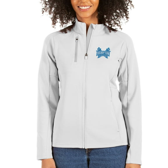 Women's Antigua White/Silver Hampton Pirates Generation Full-Zip Jacket