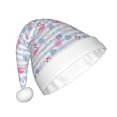 thumbnail image 2 of KLL Christmas Hats for Adults Plush Flamingo and Pineapple Print Santa Hat Xmas Fluffy Santa Claus Hat for Women Men, 2 of 6