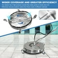 thumbnail image 4 of Nettoyant pour Surfaces – Acier Inoxydable Robuste de 24 Pouces – 4 Roues et Double Poignée – 4900 PSI – Accessoire pour Laveuse à Pression – Entrées, Patios et Terrasses – Argent, 4 of 7