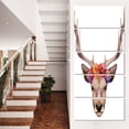 thumbnail image 1 of Designart Deer Portrait with Floral Head, 1 of 3