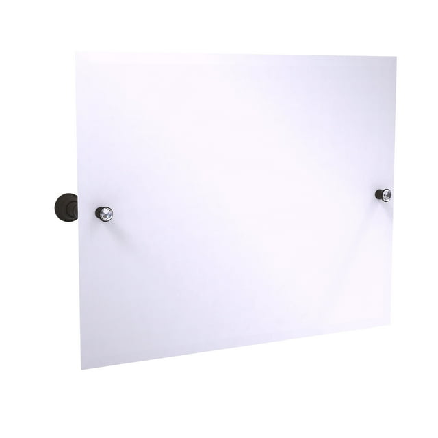 Miroir Inclinable Rectangulaire Paysage de la Collection Carolina Crystal avec Bord Biseauté
