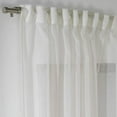thumbnail image 4 of 3S Brother's Cream Linen Look Extra Long Set of 2 Panels Sheer Curtains Rod Pocket & Back Tab Home Décor Window Custom Made Drapes 10-30 Ft. Long -Made in Turkey Each Panel (100"W x 108"L), 4 of 6