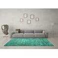 thumbnail image 3 of Ahgly Company Machine Washable Indoor Rectangle Persian Turquoise Blue Traditional Area Rugs, 8' x 12', 3 of 4