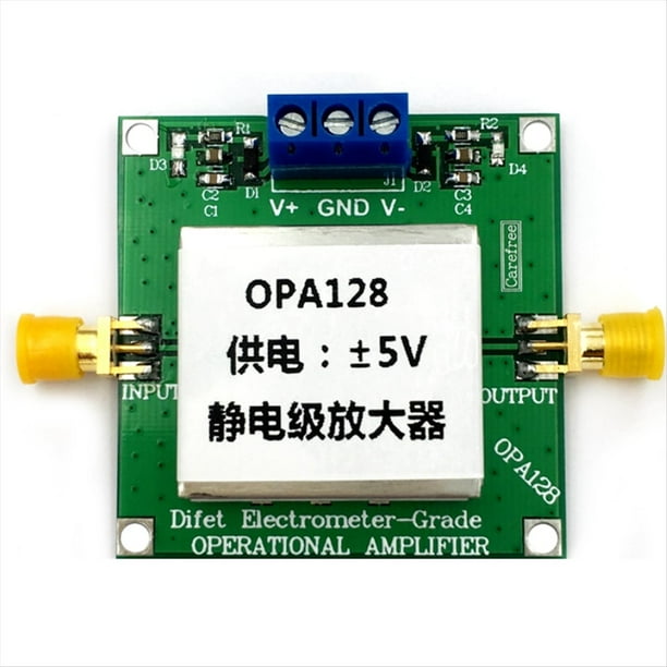Amplificador Operacional de Electrómetro OPA128, Baja Polarización, Baja Compensación, Ganancia de 110 DB, Alta Resistencia y Blindaje.