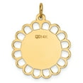 thumbnail image 3 of 14k Plain .011 Gauge Engravable Round Flower 24x21mm Disc Charm XM244/11, 3 of 3