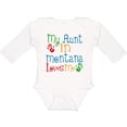 thumbnail image 3 of Inktastic My Aunt in Montana Loves Me Boys or Girls Long Sleeve Baby Bodysuit, 3 of 5