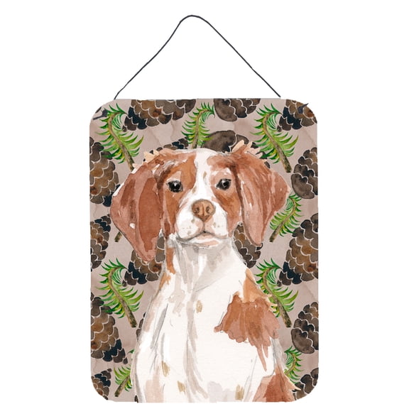 Brittany Spaniel Pine Cones Wall or Door Hanging Prints