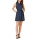 thumbnail image 1 of Vestido sin mangas con cinturón de lunares para mujer Chic M azul oscuro, 1 of 6