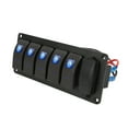 thumbnail image 2 of Rocker Switch Panel, Easy To Install Safe 12V-24V Waterproof Rocker Switch Blue Backlight LED  For Boat For Marine For Truck, 2 of 8