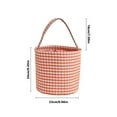 Clearance!!!Halloween Gingham Tote Basket New Jute Canvas Bucket