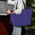 thumbnail image 6 of Large Beach Bags Water-resistant Sandproof - Deep Purple Glitter Pattern Cute Beach Tote Bags for Women with Zipper, 6 of 6