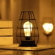 thumbnail image 2 of Lámpara de mesa hueca, luz de noche, mesita de noche, a pilas, industrial, contemporánea, para escritorio, lectura, para el hogar, interior o exterior, fiestas, maceta de 12 x 12 x 19 cm., 2 of 7