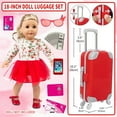 thumbnail image 5 of AmaMary 18 Inch Doll Christmas Travel Set – Red Suitcase with Holiday Dress, Accessories, Shoes, Phone, Tickets – Gift for Girls Birthday Valentine Children’s Day (Doll Not Included), 5 of 7