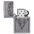 thumbnail image 3 of Zippo Eagle Shield Emblem Design Street Chrome Pocket Lighter, 3 of 7