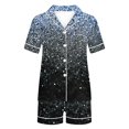 thumbnail image 5 of Qiopertar Liquidation à Moins de 5$ Blouse Décontractée Imprimée Col Rabattu Manches Courtes Mode Short Ensemble Pyjama Grandes Économies de Vacances!, 5 of 5