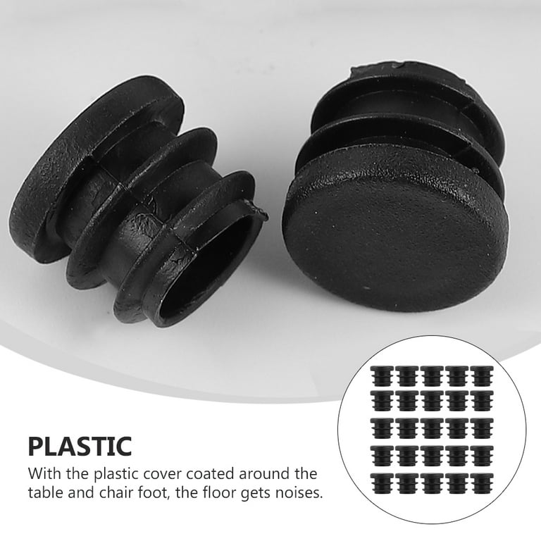200 Pcs Plastic Chair Circle Pad Plug Furniture Pipe Tube Floor