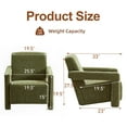 thumbnail image 2 of BRTHORY Upholstered Modern Chenille Arm Accent Chair for Living Room Reading Chair, Green, 2 of 7