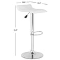 thumbnail image 4 of Safavieh Sheba Square Swivel Adjustable Height Low Back Barstool, White, 4 of 7