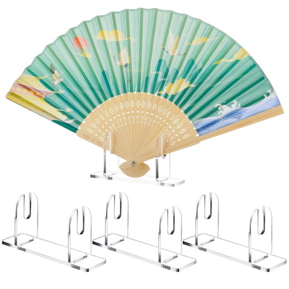 Soporte para ventilador Roowest, acrílico, plegable, transparente, 4 unidades