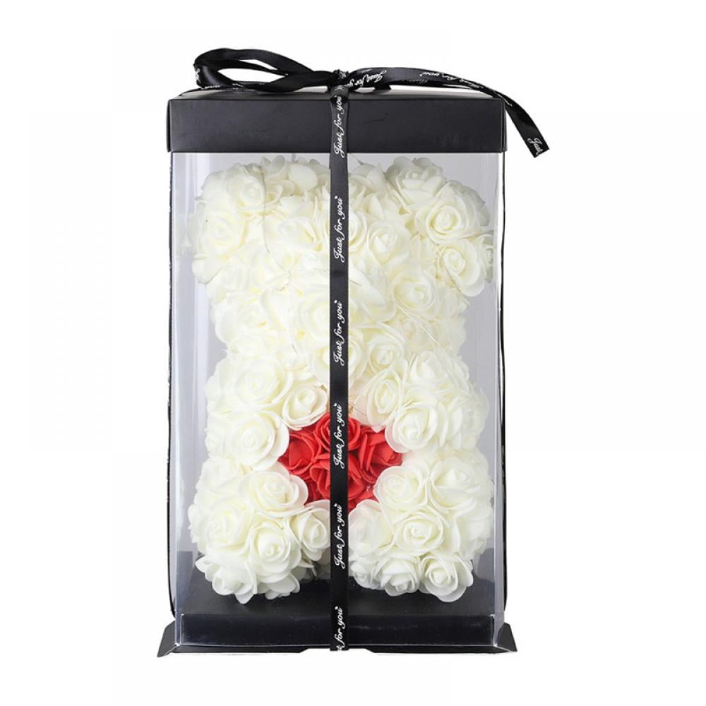 Wedding Rose Flower Gift Box Bouquet Bear Plush Doll Gift Valentine's Day I4X2 