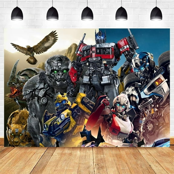 Transformers Theme Birthday Party Decorations, Transformers Birthday Party Backdrops, Transformers Birthday Party Cake Table Decorations Photo Props