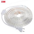 thumbnail image 2 of Tira de LED de 220 V, 60 LED con enchufe europeo, luz LED flexible SMD 5050, lámpara de exterior resistente al agua, cinta LED, luz de fondo brillante para decoración de cocina, 2 of 5
