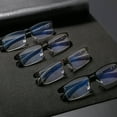 thumbnail image 3 of titanium Computer Glasses Anti Blue Light Blocking Filter Reduces Digital Eye Strain Clear Regular Gaming Goggles Eyewear TR90 brown, 3 of 6