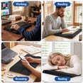 thumbnail image 4 of 2‑in‑1 Ergonomic Keyboard Stand with Memory Foam Wrist Rest, Anti‑Slip Wrist Cushion for Wrist Pain Relief, Comfort Typing Support Pad for Office, Home & School, Black, 4 of 9