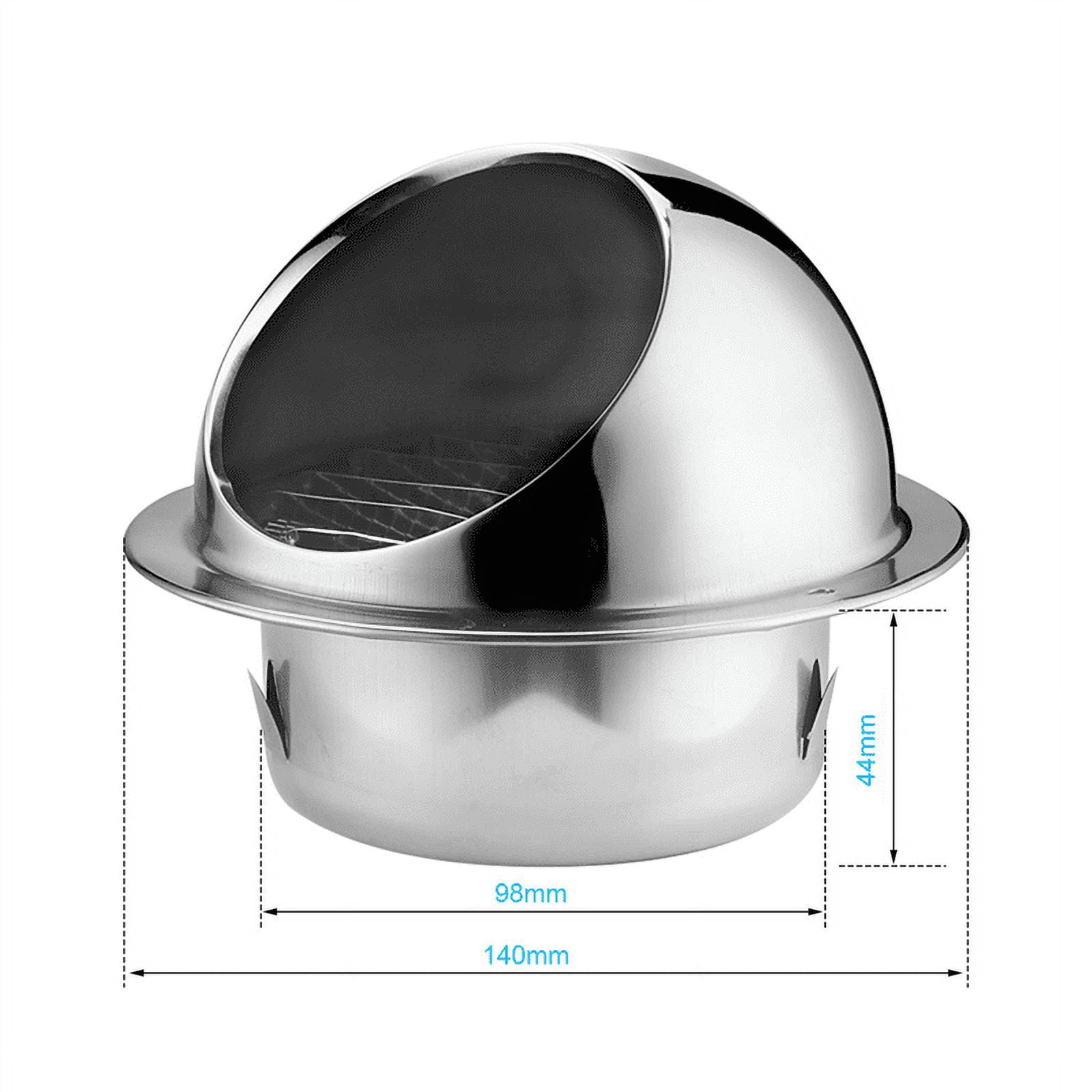 5X 304 Stainless Steel Air Vent Round Grille Ventilation Cover Wall Vent Outlet 4 Inch