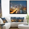 thumbnail image 2 of Design Art Philadelphia Skyline at Night Framed Canvas Art Print, 2 of 5