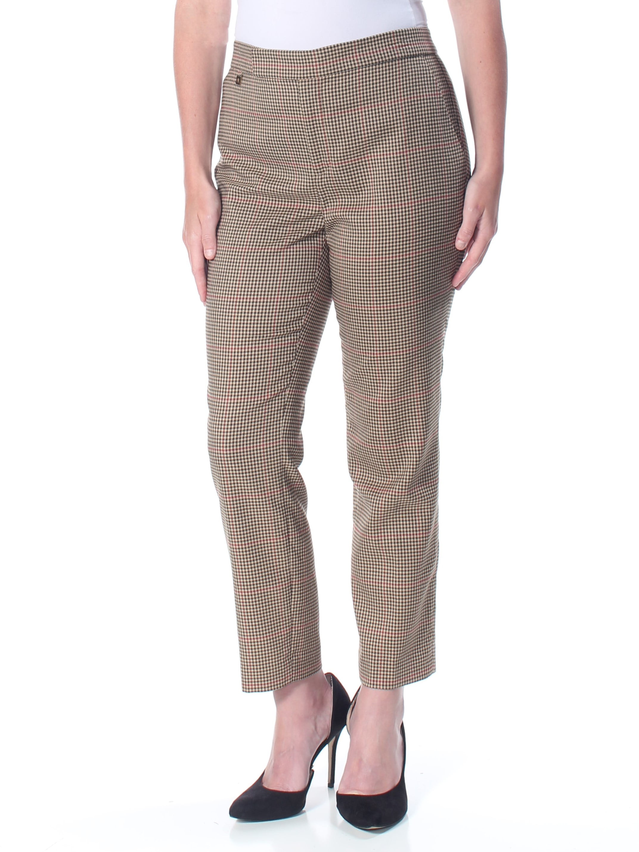 Ralph Lauren - RALPH LAUREN Womens Brown Ankle Plaid Wear To Work Pants ...