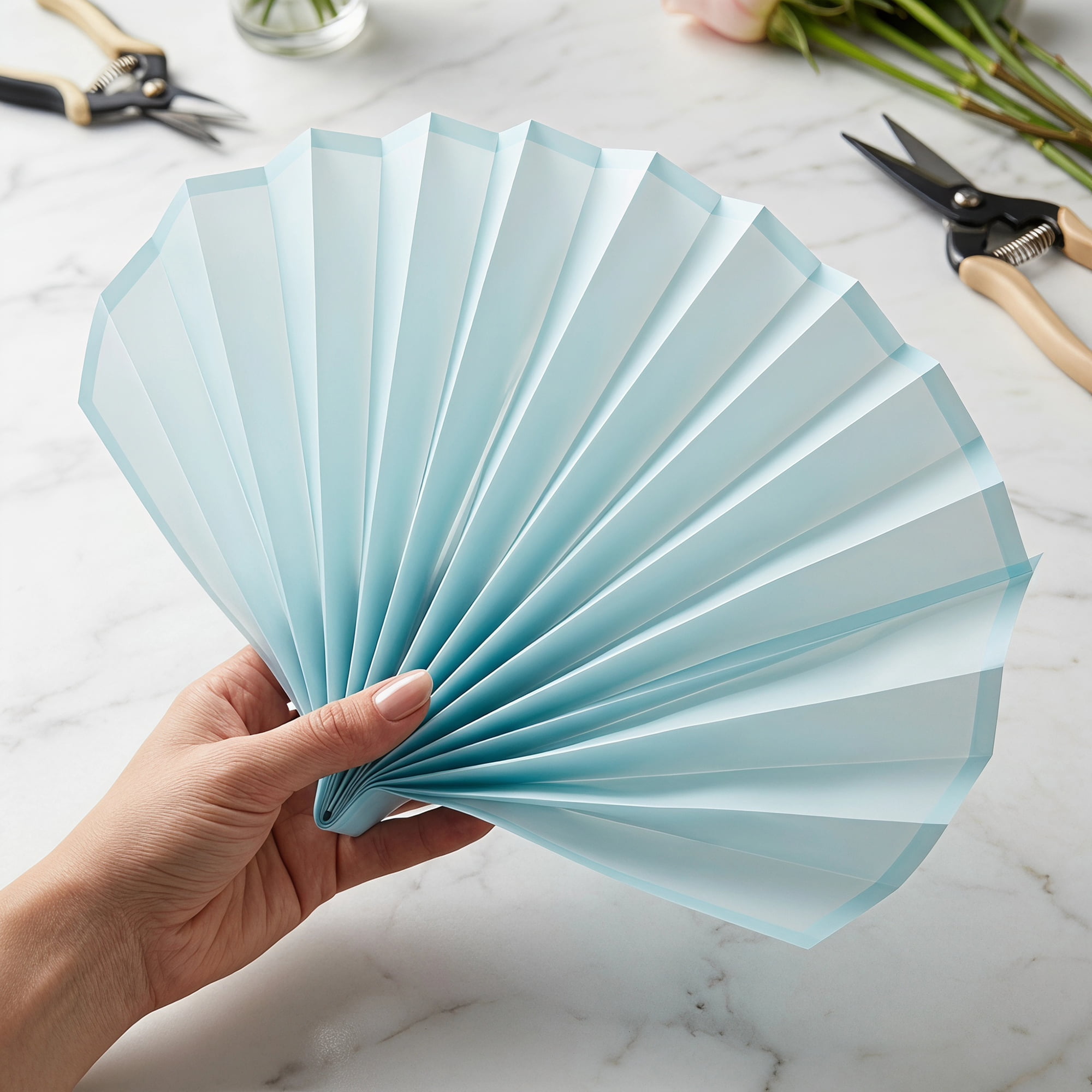 Unique Bargains 20Pcs Waterproof Solid Color Wrapping Paper Sky Blue 22.4" x 22.4"