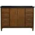 thumbnail image 5 of MCM 49" Rectangle Sink Solid Wood Vanity with Black Granite Stone in Walnut, 5 of 11
