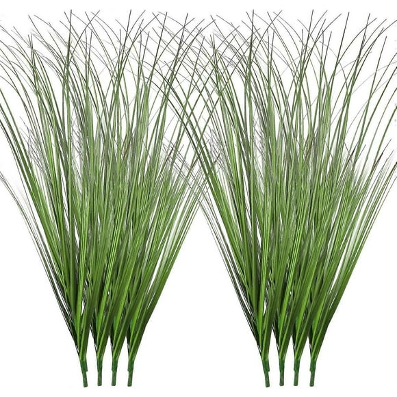 12pcs Artificial Grass Plants,19.68" Faux Shrubs Wheat Grass Greenery Stems Fake