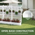 thumbnail image 4 of Uforic Outdoor Privacy Screen with Planter Box, 72"H x 42"W Wood Fence Panel for Backyard, White, 4 of 8