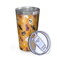 thumbnail image 2 of 16oz Tumblers Halloween Icons Pattern Stainless Steel Vacuum Insulated Double Wall Travel Tumbler Cups Mug with Lid and Straw,Cleaning Brush for Coffee,Tea, 2 of 4