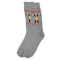 thumbnail image 7 of MeMoi Men's Split Happens Bamboo Blend Novelty Crew Sock - Mens - Male, 10-13, Medium Gray Heather, 7 of 7