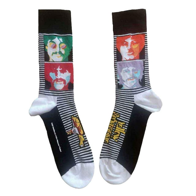 The Beatles Adult Sea Of Science Faces Ankle Socks