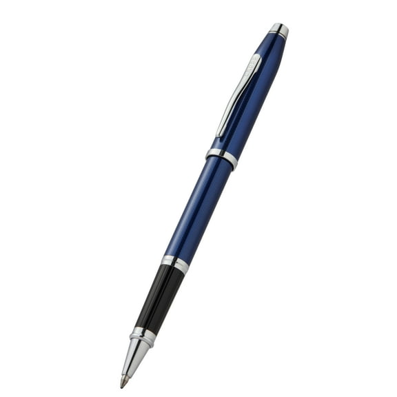 Cross Century® II Polished Translucent Cobalt Blue Engraved Diamond Pattern with Polished Chrome Appointments Selectip Rollerball Pen