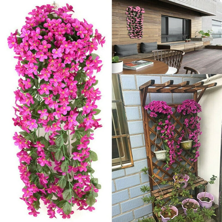 Artificial Ivy Leaf Plants Vine Hanging Garland Fake Foliage Flowers Home Kitchen Garden Office Wedding Wall Decor, Green