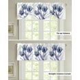 thumbnail image 4 of Flower Tulip Transparent Abstract Kitchen Valance Curtain Window Valance for Living Room Bedroom Tie Up Valance Curtain, 4 of 6