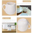 thumbnail image 5 of Minicremera de cerámica de 4 piezas con mango pequeño para café Tarro de crema Salsa Jarra Taza de té Dosificador para Café de Cocina (220Ml Blanco) JFHHH pequeña, 5 of 5
