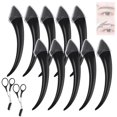 thumbnail image 1 of Beginner's Safety Eyebrow Razor - Stainless Steel Crescent Blade with Micro-Guard, Portable Eyebrow Razors, EyebrowTrimmer for Women with Eyebrow Scissors Comb(Black*10), 1 of 7