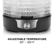 Chefman 5-Tray Adjustable Food Dehydrator, Black