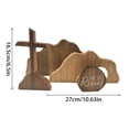 thumbnail image 5 of Christian Easter He is Risen Decor, Empty Tomb Cross Easter Decoration for Home, Easter Wooden Resurrection Scene Set Table Mantel Office Kitchen Decor Gift (Brown-4pcs), 5 of 9