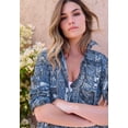 thumbnail image 2 of Roaman's Women's Plus Size Kate Long Sleeve Easy Cotton-Blend Button-Front Shirt, 2 of 6