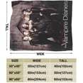 thumbnail image 3 of Di-Aries Ultra-Soft Breathable Flannel Throw Blanket,80"" x60, 3 of 5